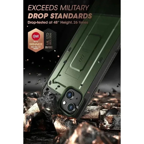 Heavy Duty Case For iPhone 14 Plus 6.7" Kickstand Holster Screen Protector UBPro - Picture 5 of 10